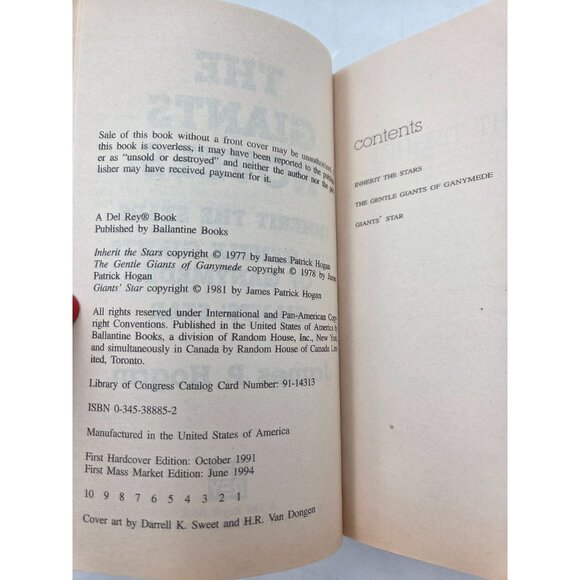 The Giants Novels James P. Hogan 3-in-1 Omnibus Paperback First Mass Market 1994 - Picture 7 of 7